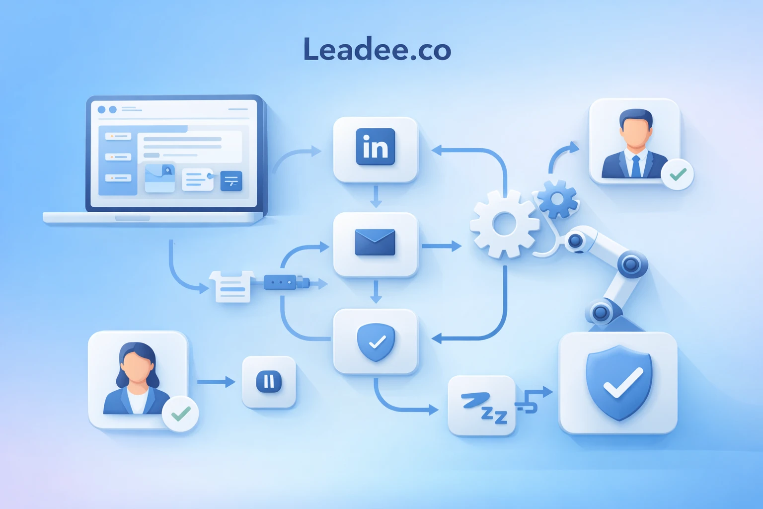 Streamlined Automation Workflow B2b linkedin lead generation
